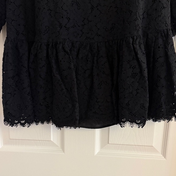J. Crew Black Long Sleeve Lace Dress - Picture 5 of 7
